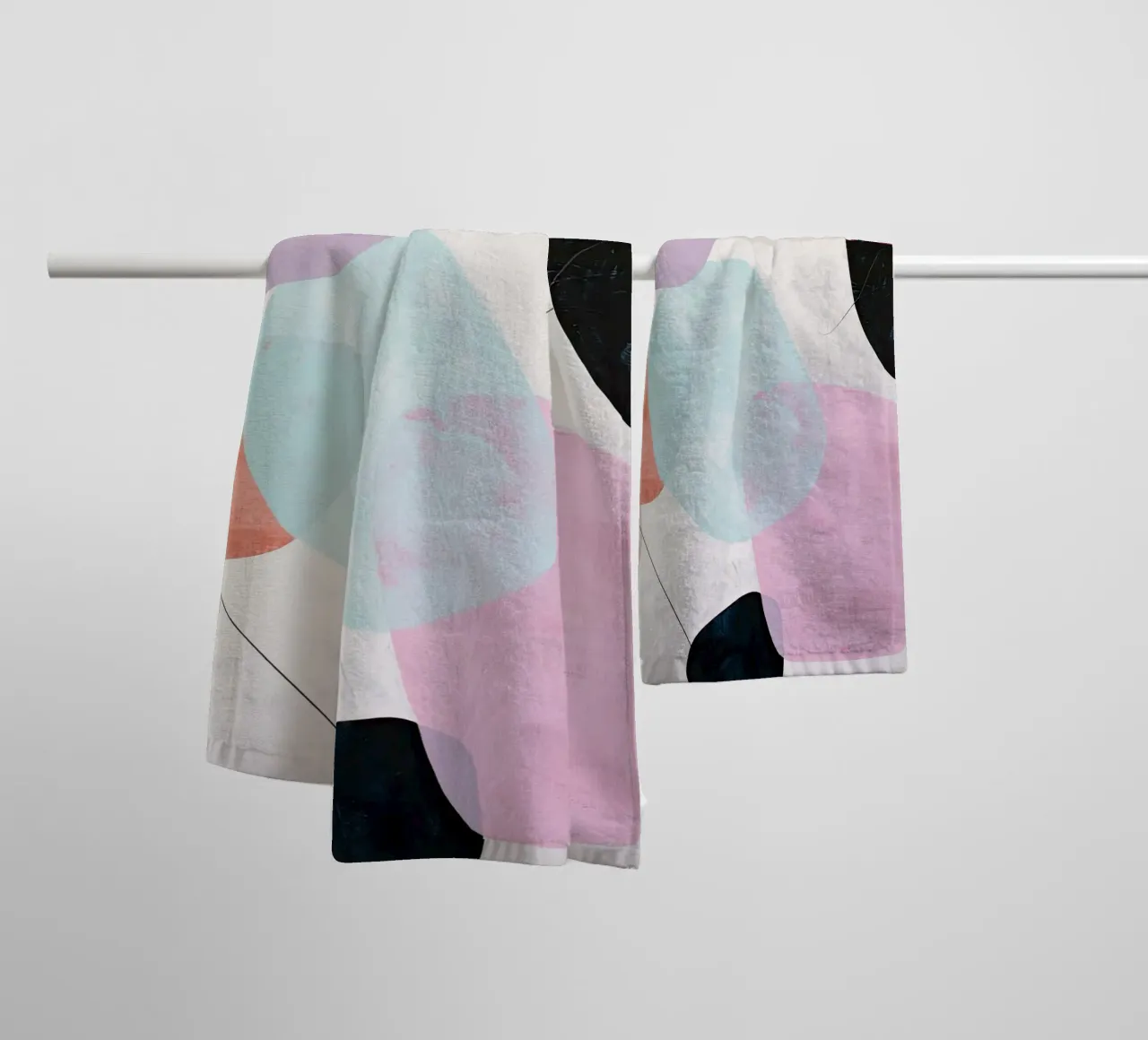 Soft Shapes Modern Abstract Art Print Handtuch von StudioVO