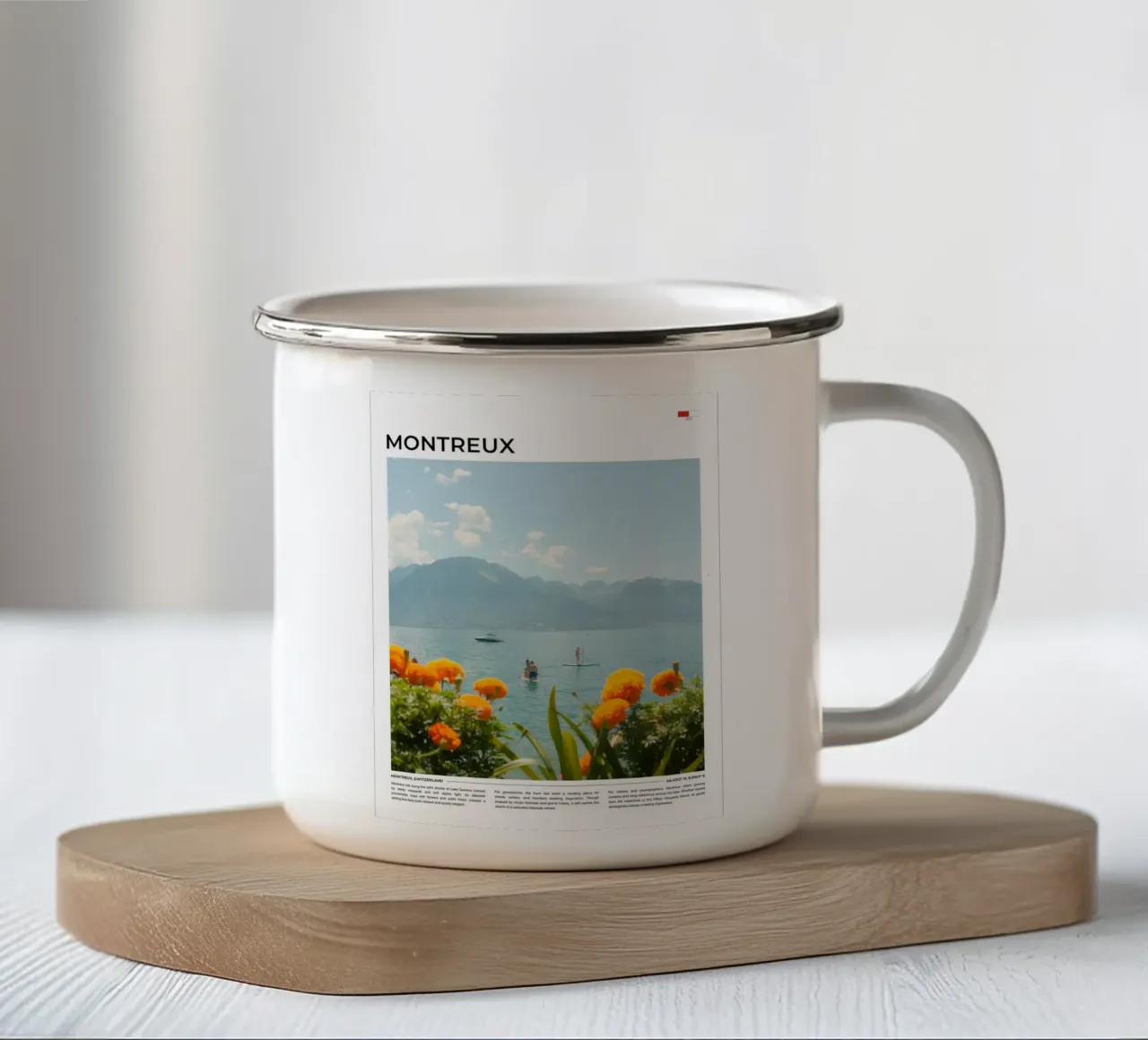 Montreux: Typography tazza in smalto da FujiType