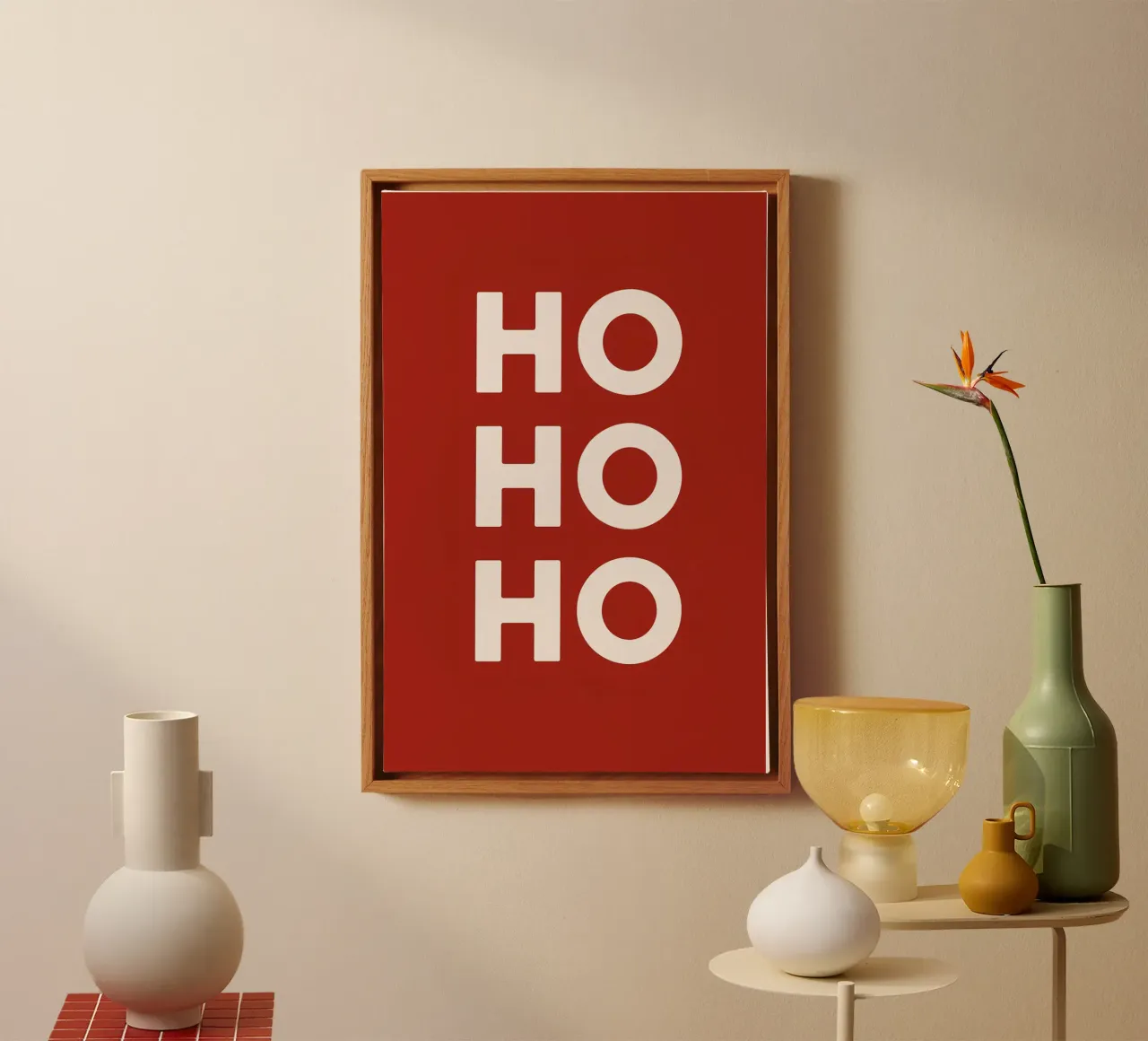 HO HO HO – Modern Holiday Bold canvas by Nordic Noel Studio