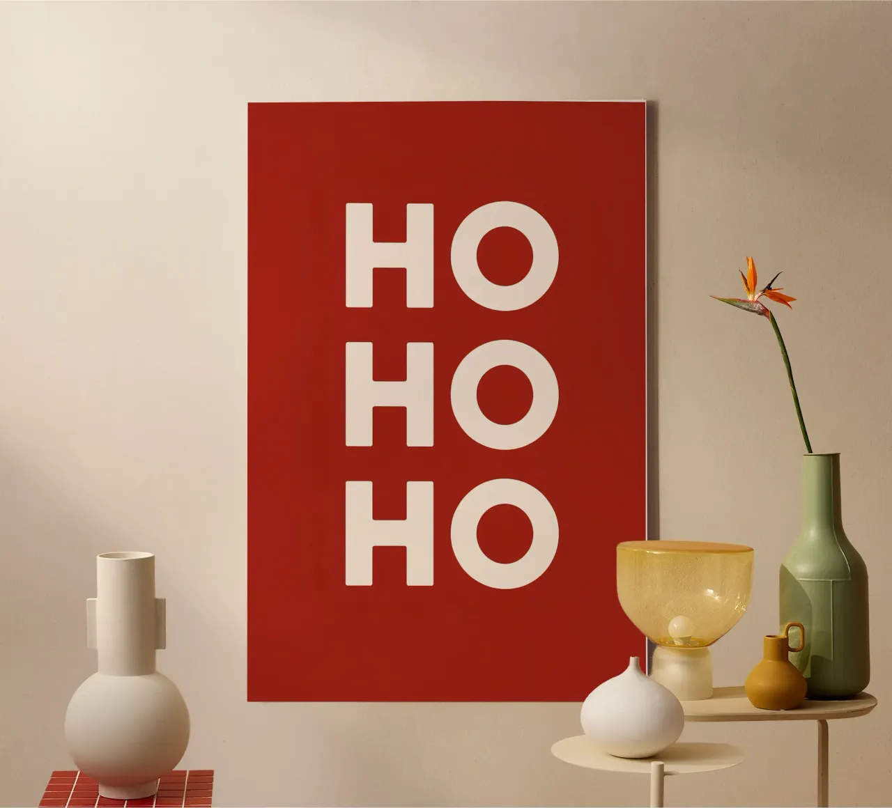 HO HO HO – Modern Holiday Bold canvas by Nordic Noel Studio