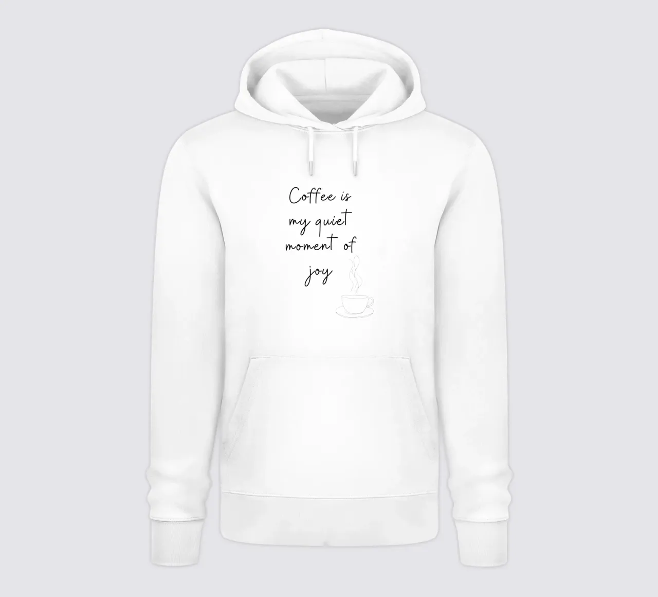 Coffee Is My Quiet Moment of Joy Print felpa con cappuccio da Imaginative