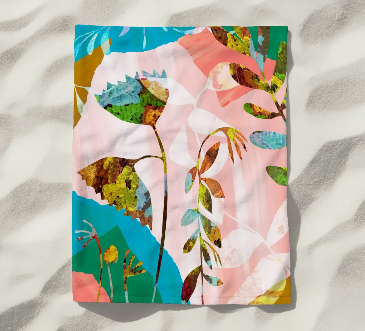 Stampa artistica di fiori colorati telo mare da Violets Print House