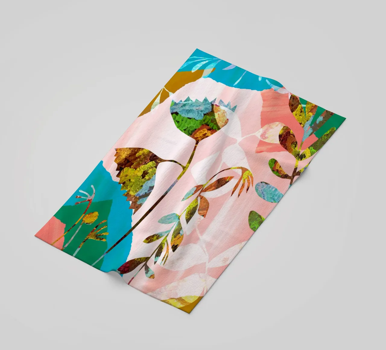 Stampa artistica di fiori colorati telo mare da Violets Print House