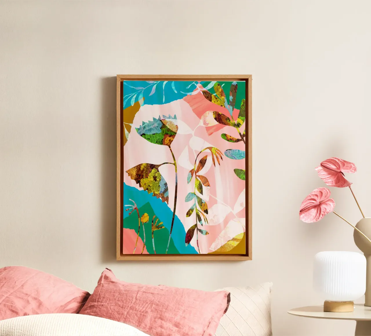 Stampa artistica di fiori colorati tela da Violets Print House