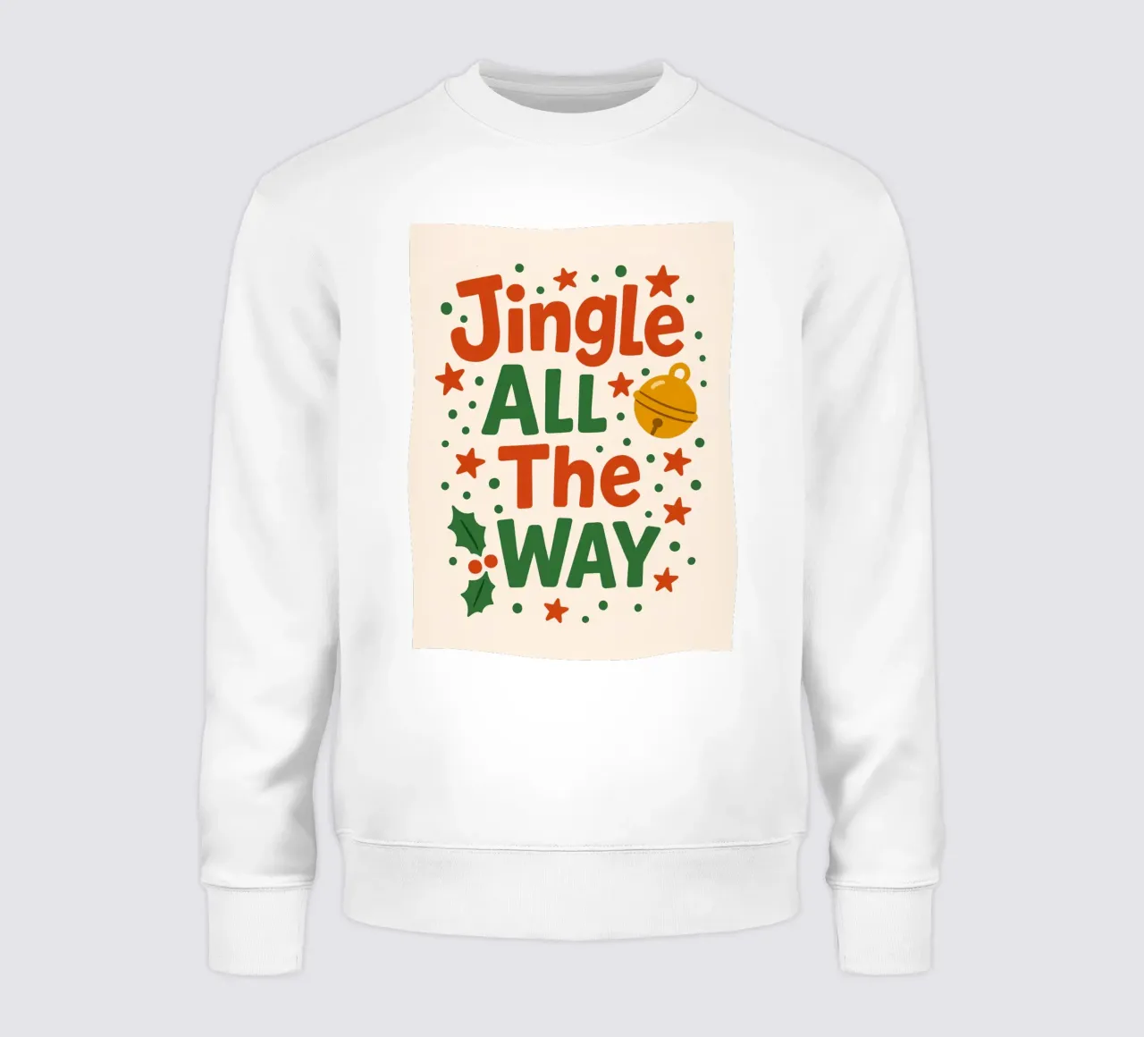 Jingle All the Way - Lettering natalizio giocoso felpa da Nordic Noel Studio