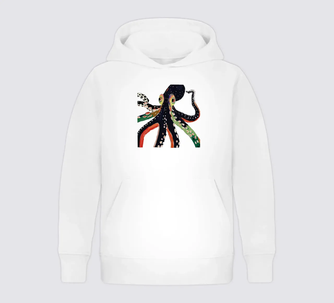 Adesivo e abbigliamento a forma di polpo colorato felpa bambino con cappuccio da ArtsySesta