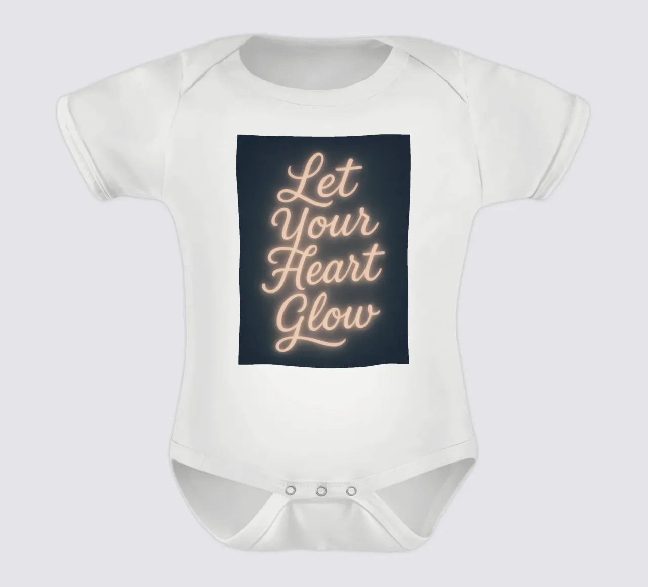 Let Your Heart Glow - Soft Neon Script body bébé de Nordic Noel Studio