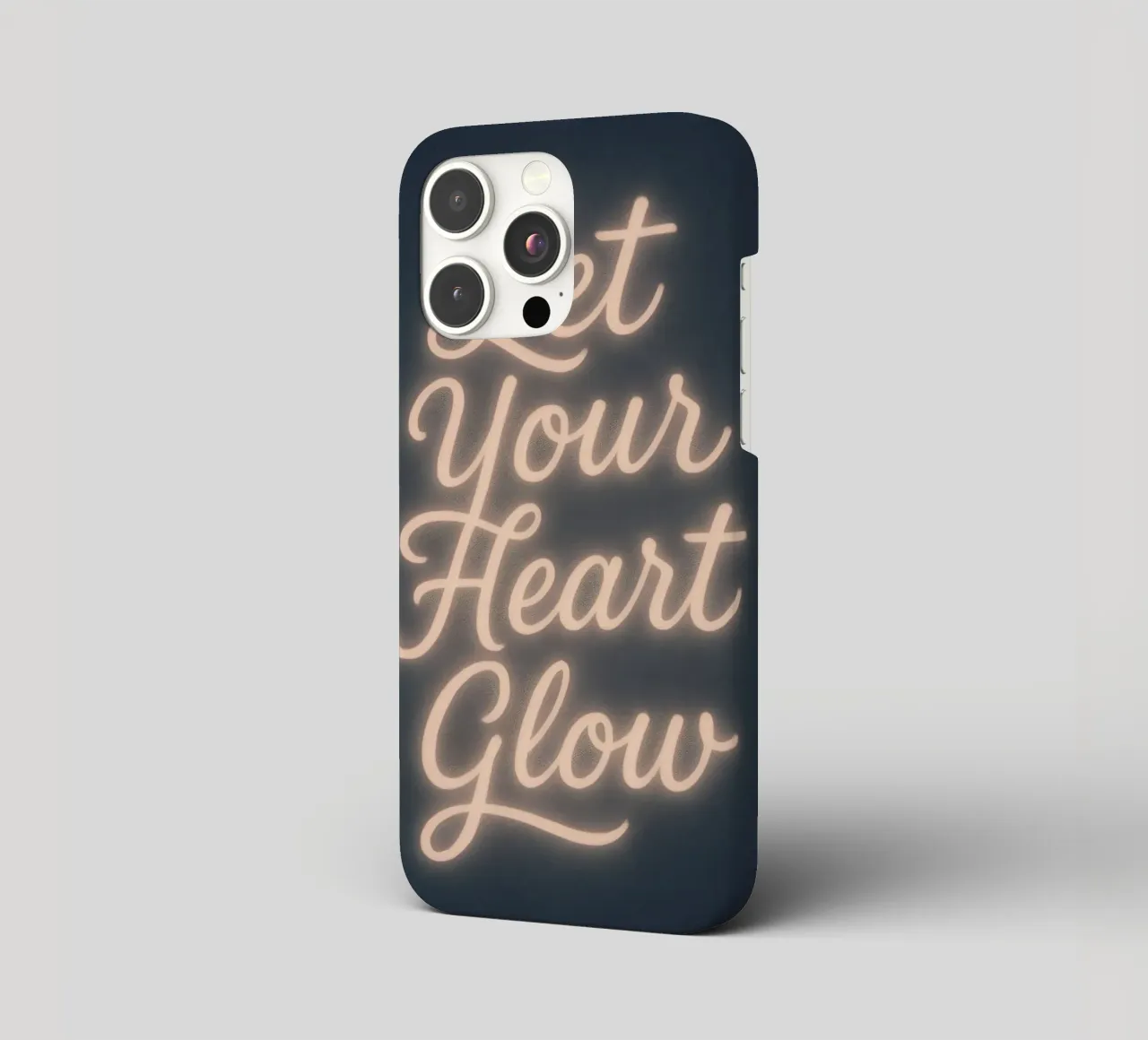 Let Your Heart Glow – Soft Neon Script iphone case by Nordic Noel Studio