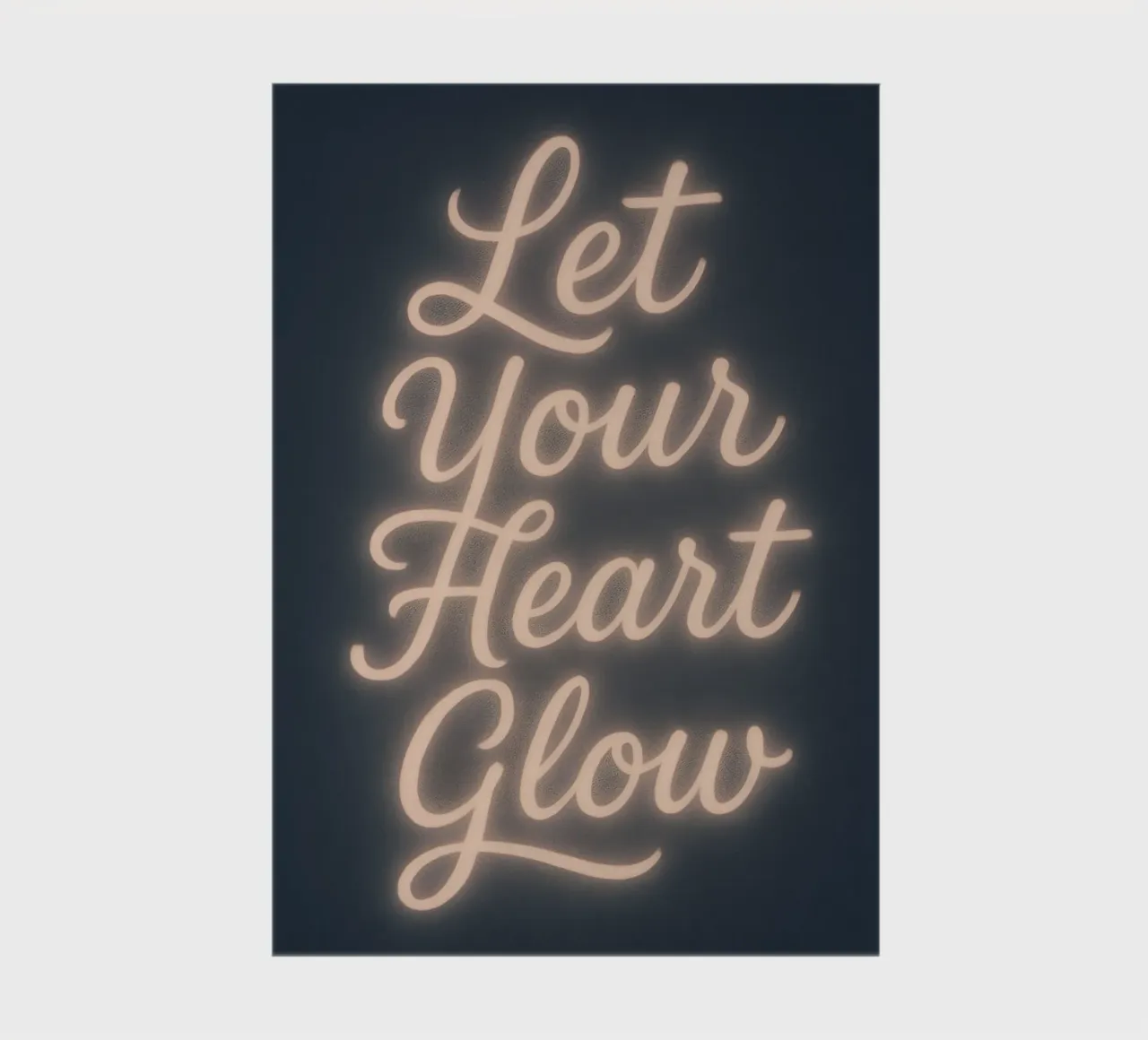 Let Your Heart Glow - Soft Neon Script carnet de notes de Nordic Noel Studio