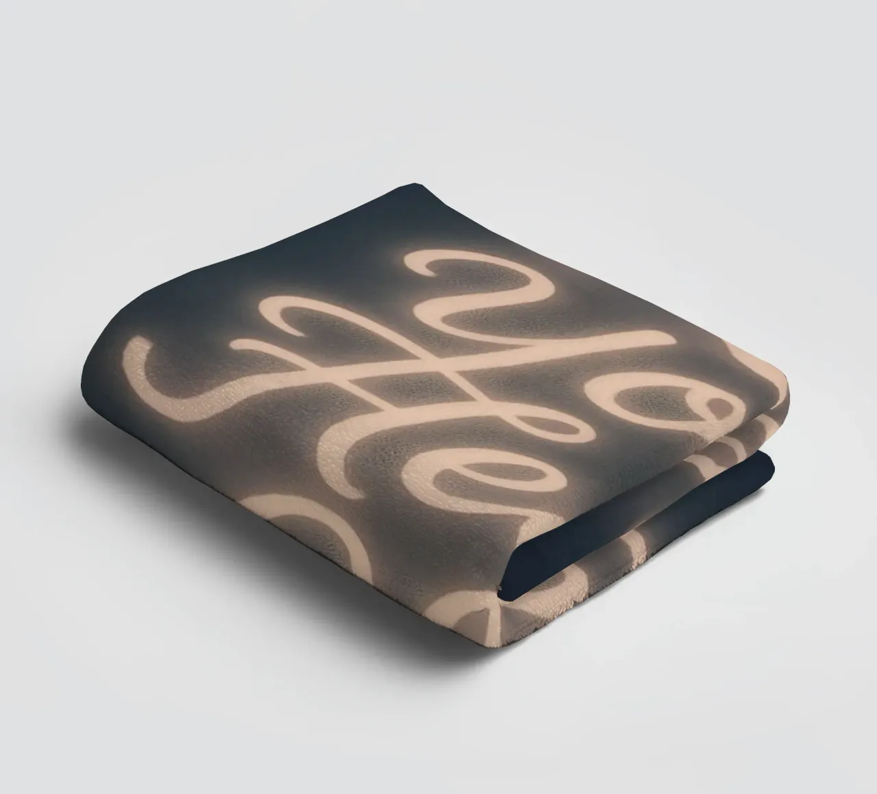 Let Your Heart Glow - Soft Neon Script serviette de bain de Nordic Noel Studio