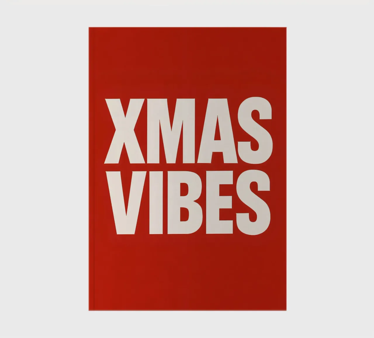 XMAS Vibes – Bold Red Typography notebook by Nordic Noel Studio