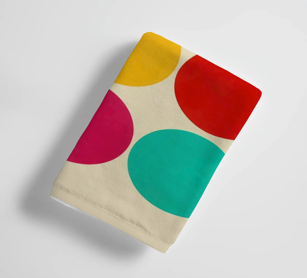 Guaranteed colour fun | Grid with 12 colour circles towel by Autofocus