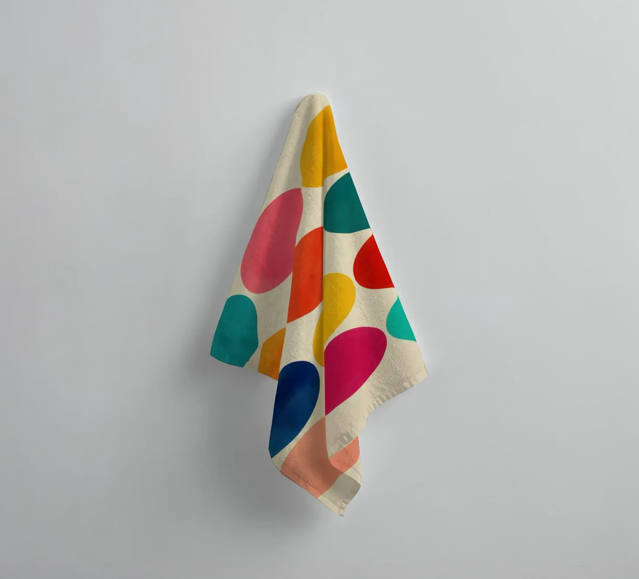 Guaranteed colour fun | Grid with 12 colour circles towel by Autofocus