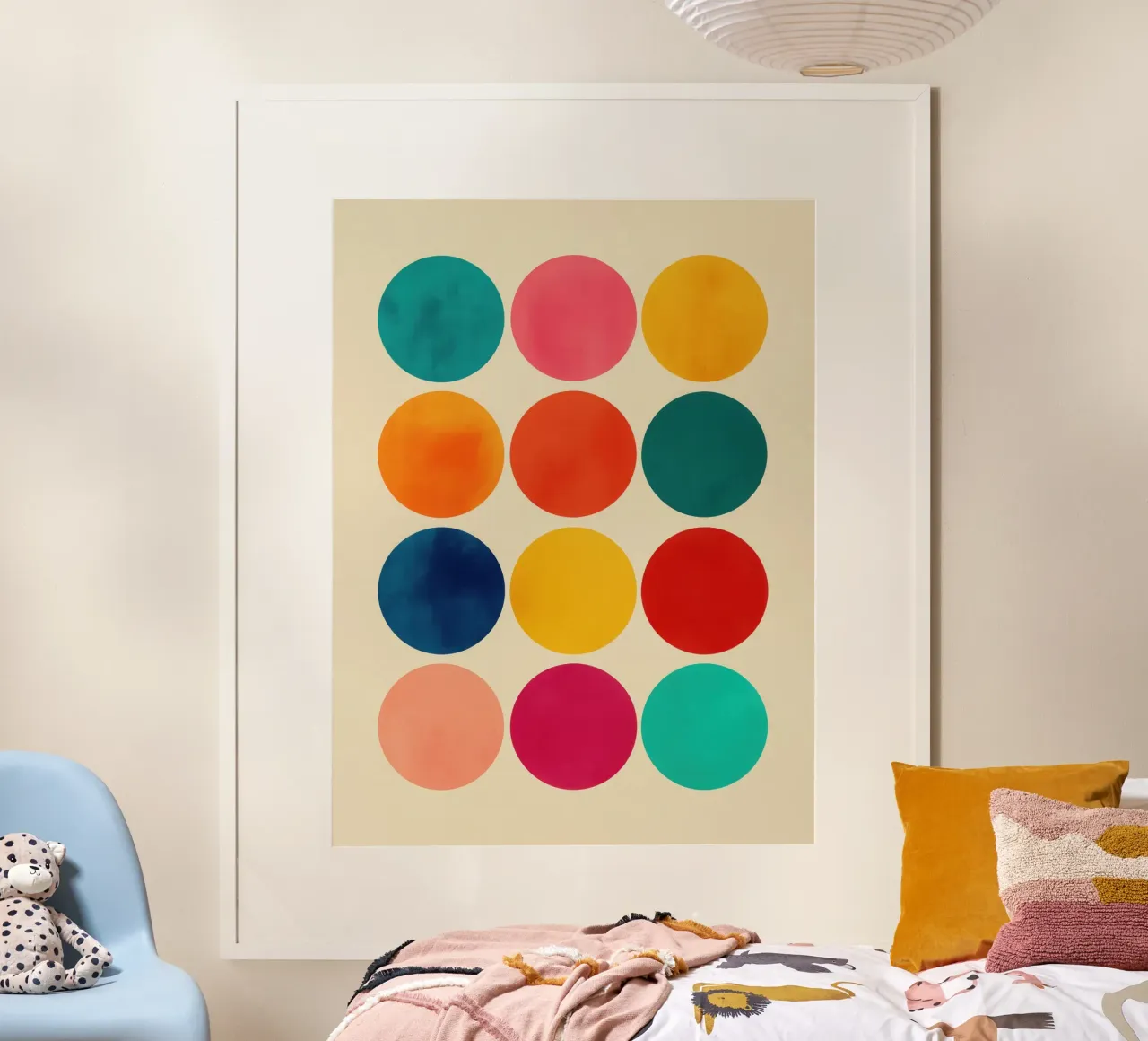 Guaranteed colour fun | Grid with 12 colour circles hahnemühle by Autofocus