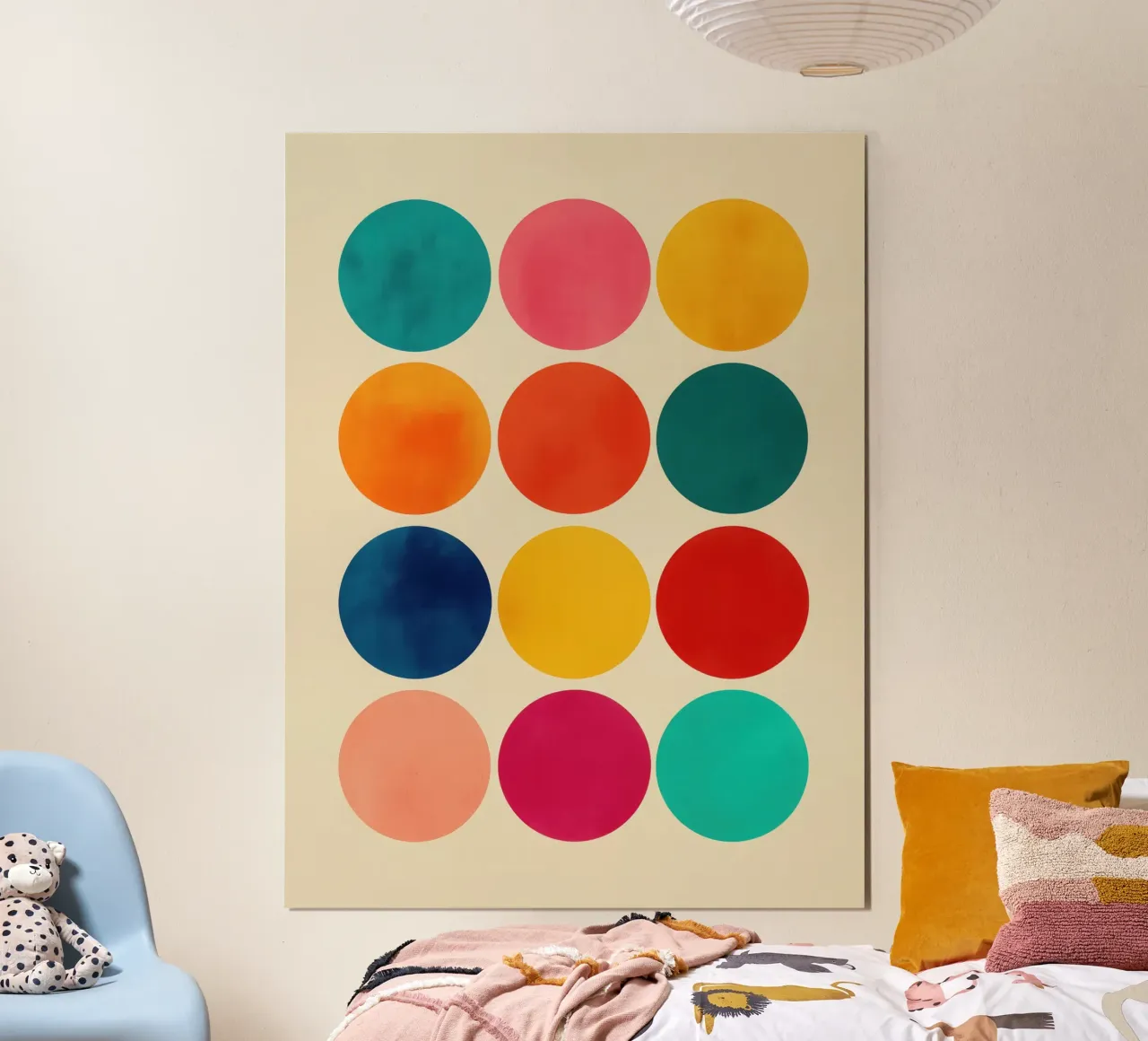 Guaranteed colour fun | Grid with 12 colour circles hahnemühle by Autofocus