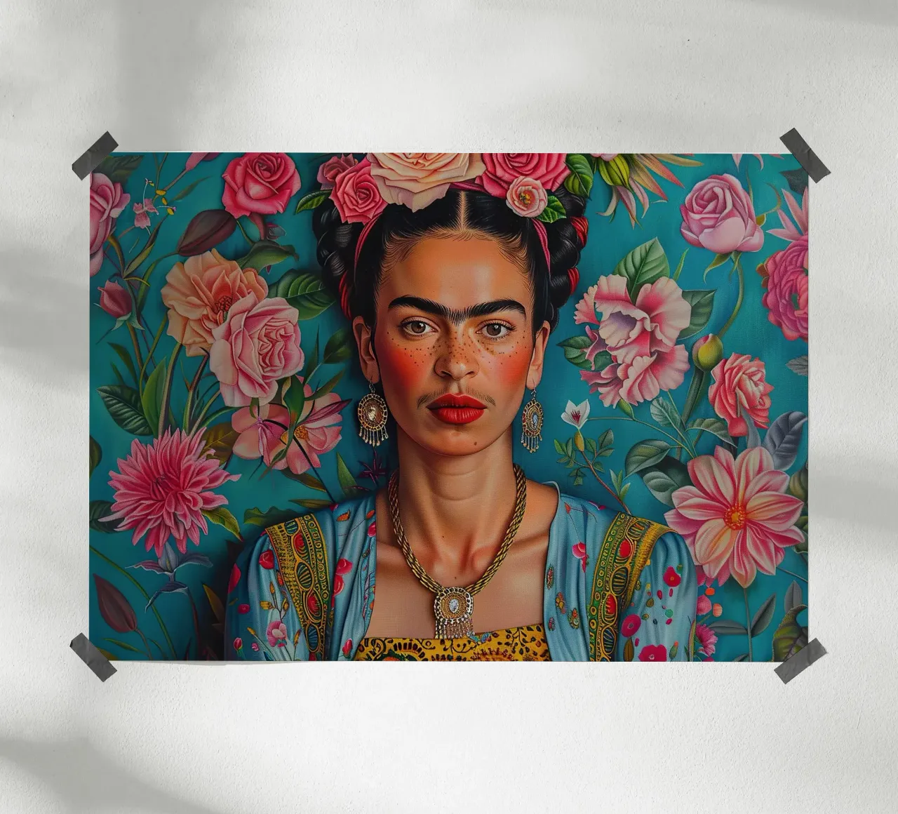 Frida Kahlo "Pain and Passion in Color" carta hahnemühle da Fantasias Florales