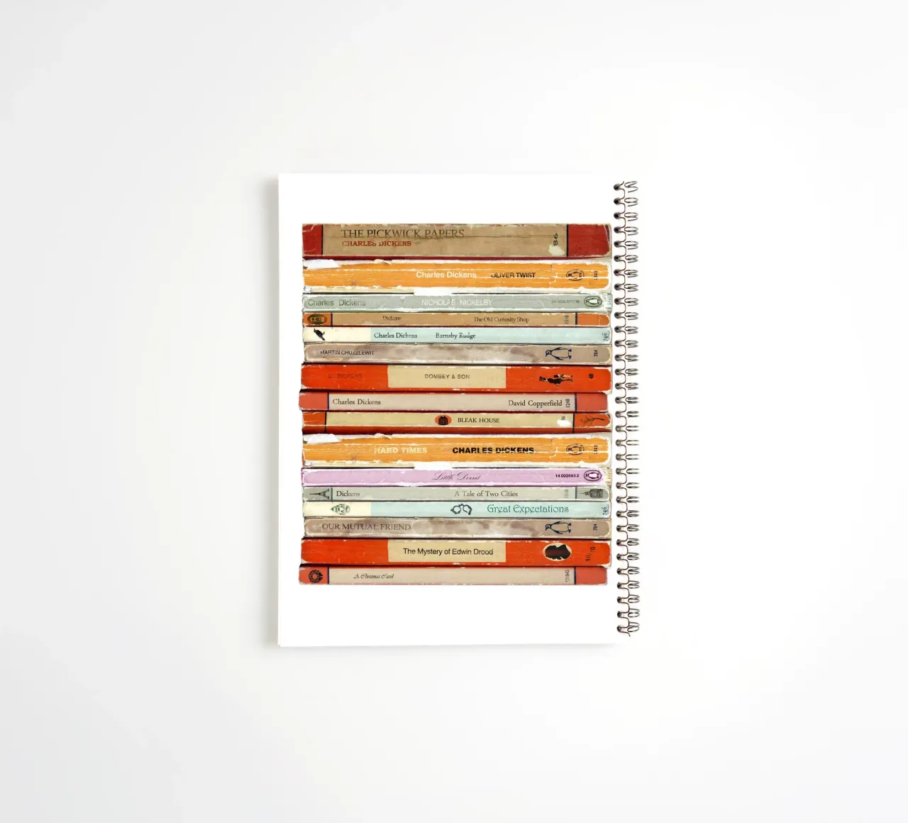 Charles Dickens Collected Works Print spiral notebook by MissLiterarty