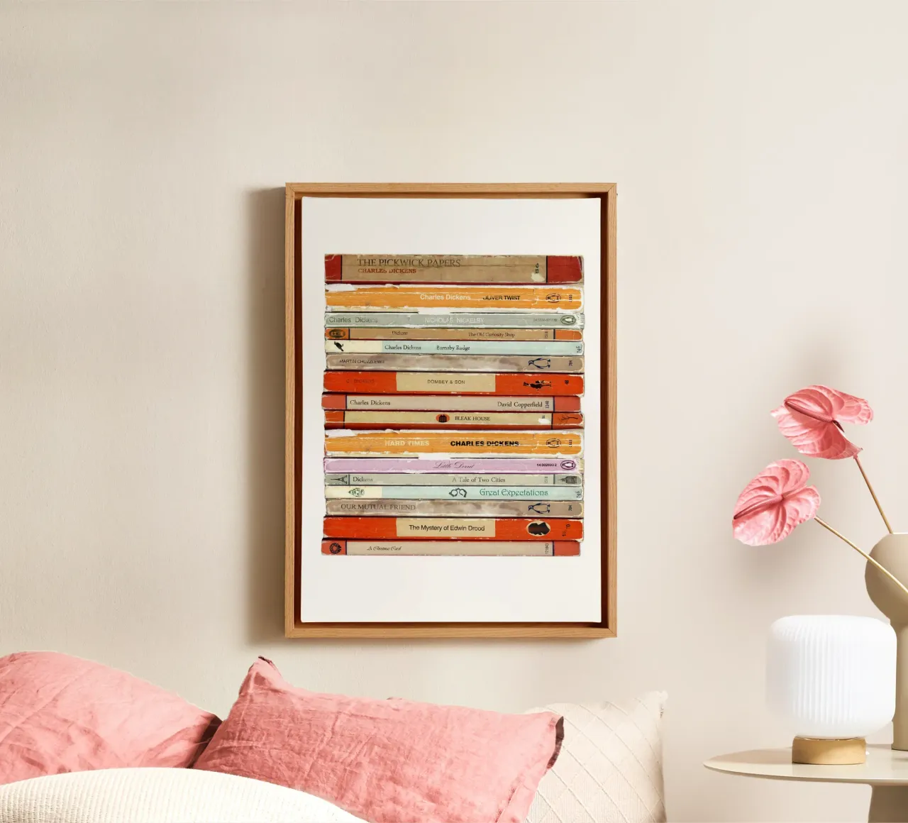 Charles Dickens Collected Works Print canvas by MissLiterarty