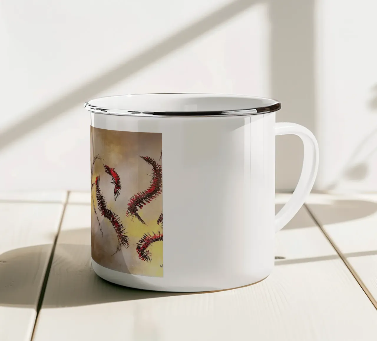 MODERNO ASTRATTO. tazza in smalto da Little treasures for your home