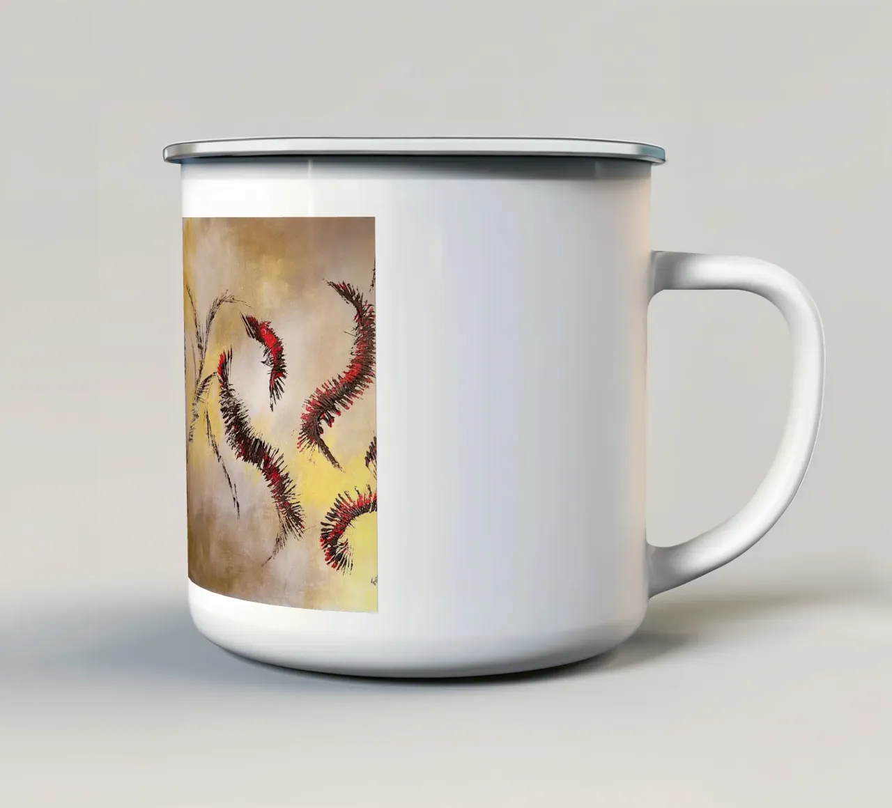 MODERNO ASTRATTO. tazza in smalto da Little treasures for your home