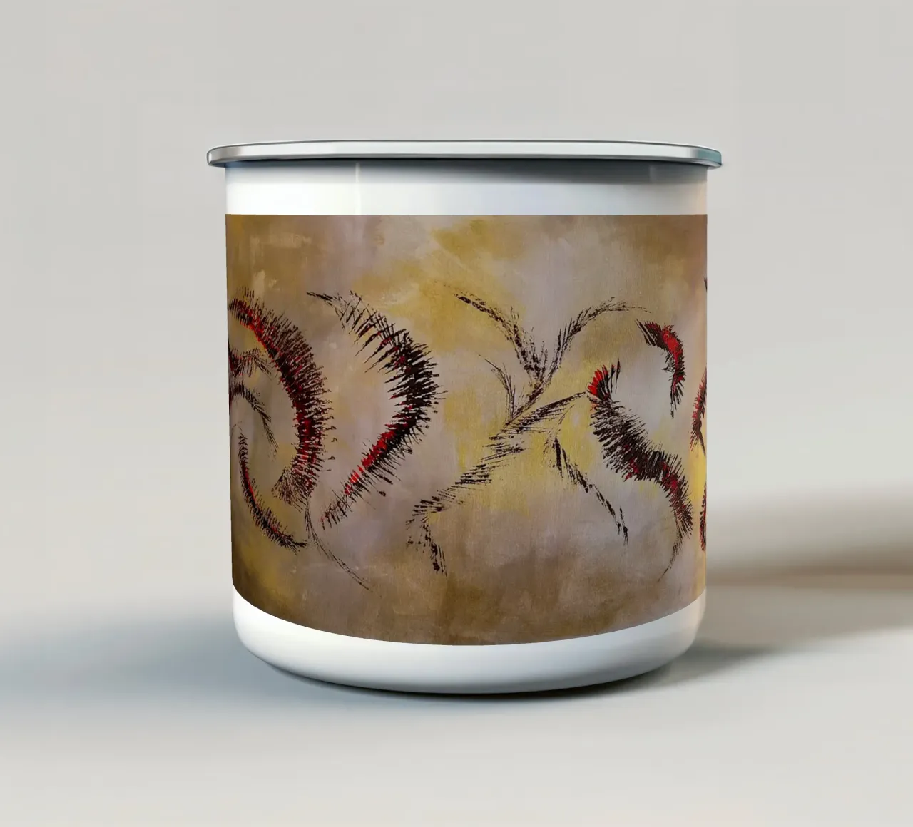 MODERNO ASTRATTO. tazza in smalto da Little treasures for your home