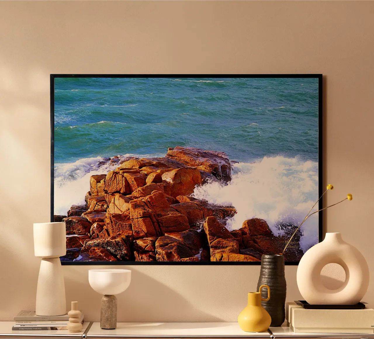 ANGRY OCEAN. poster by THIERRY VOBMANN.MY BEST PHOTOS.