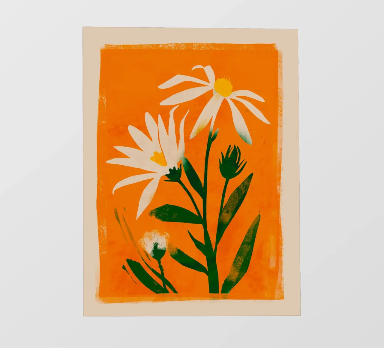 Fiori su arancio pellicola backlit da M.A.Z.U.N.