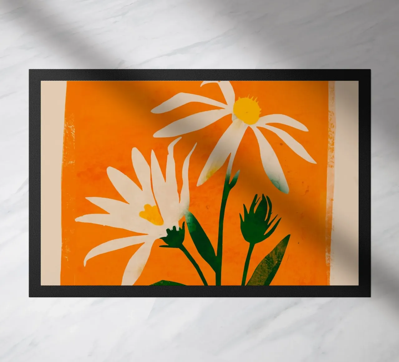 Fiori su arancio zerbino da M.A.Z.U.N.