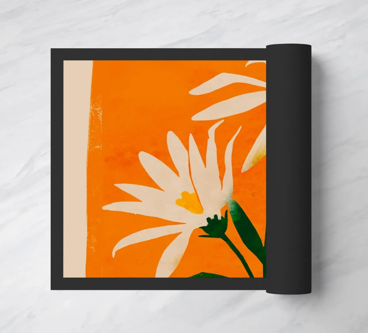 Fiori su arancio zerbino da M.A.Z.U.N.