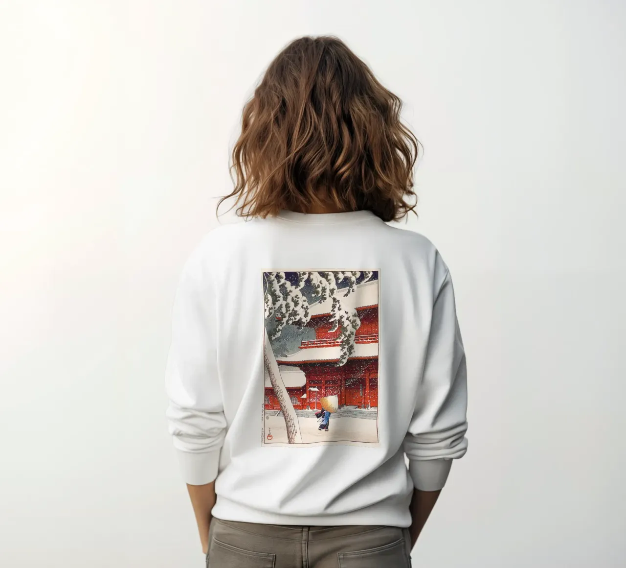 Zojoji Temple in Shiba by Kawase Hasui felpa da Chérie Prints