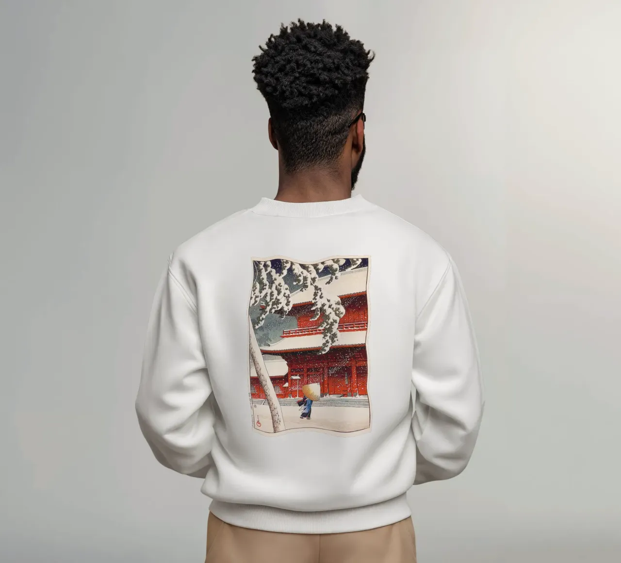 Zojoji Temple in Shiba by Kawase Hasui felpa da Chérie Prints