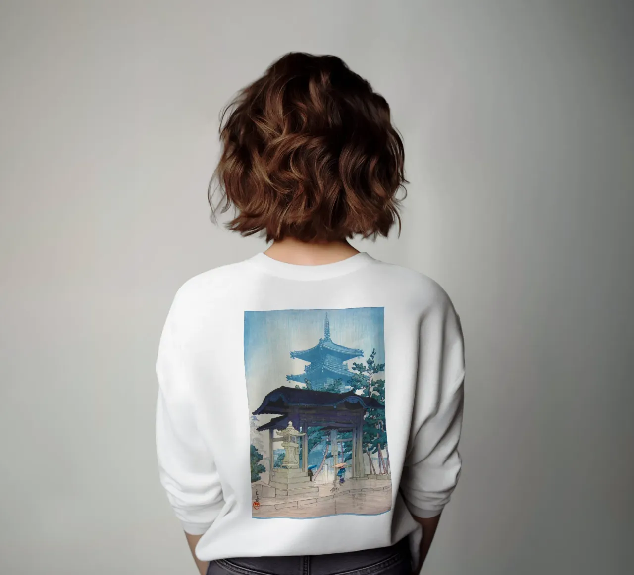 Zentsu-ji by Kawase Hasui felpa da Chérie Prints