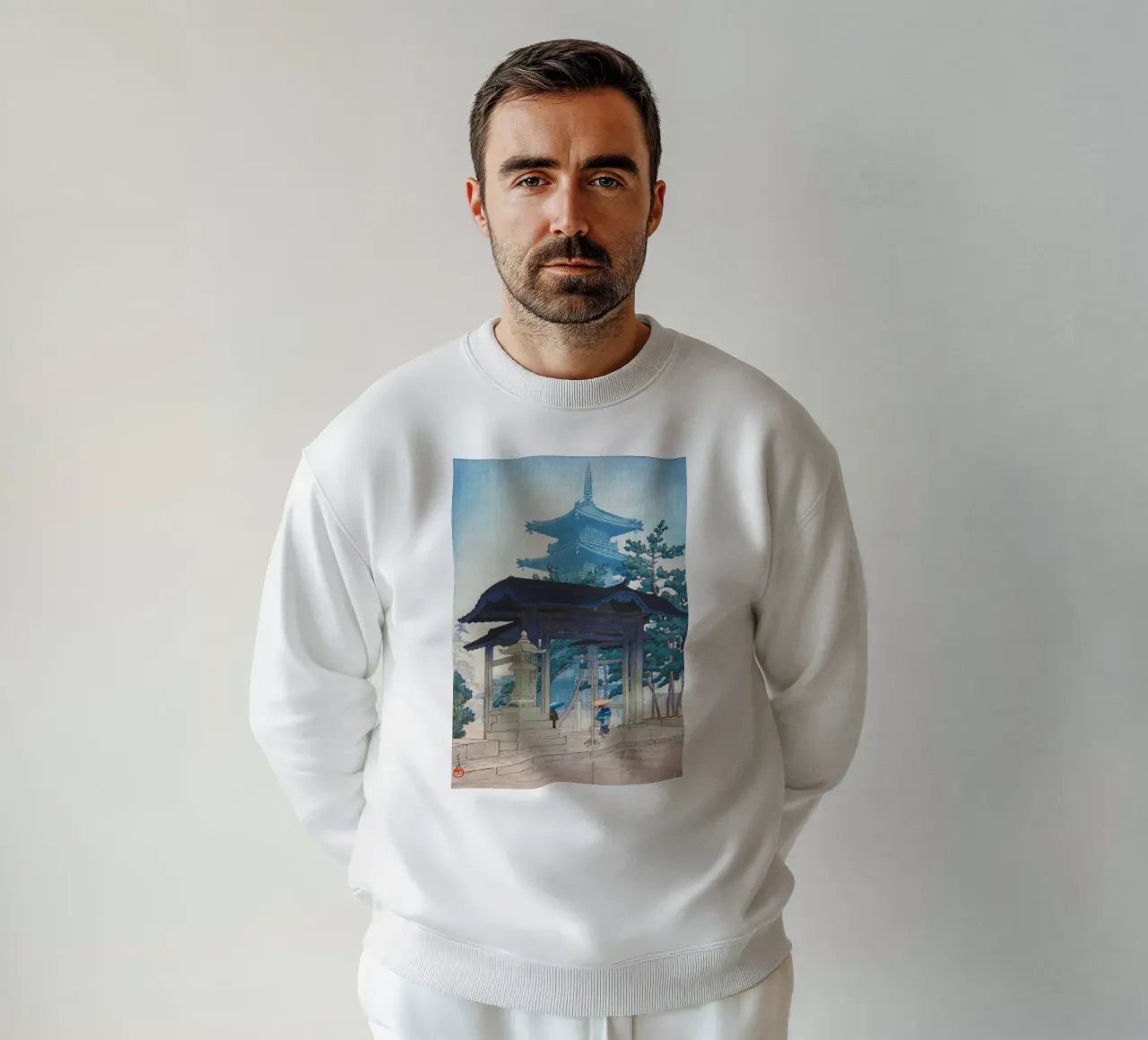 Zentsu-ji by Kawase Hasui felpa da Chérie Prints