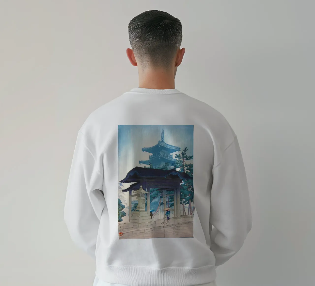 Zentsu-ji by Kawase Hasui felpa da Chérie Prints