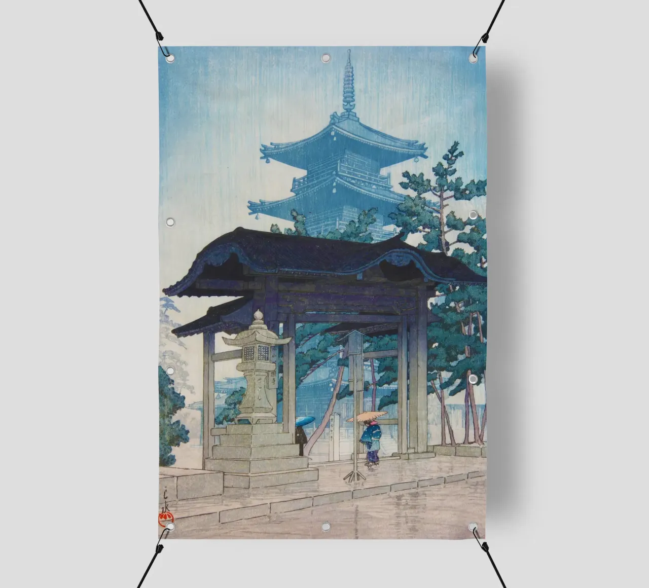 Zentsu-ji by Kawase Hasui telo in pvc da Chérie Prints