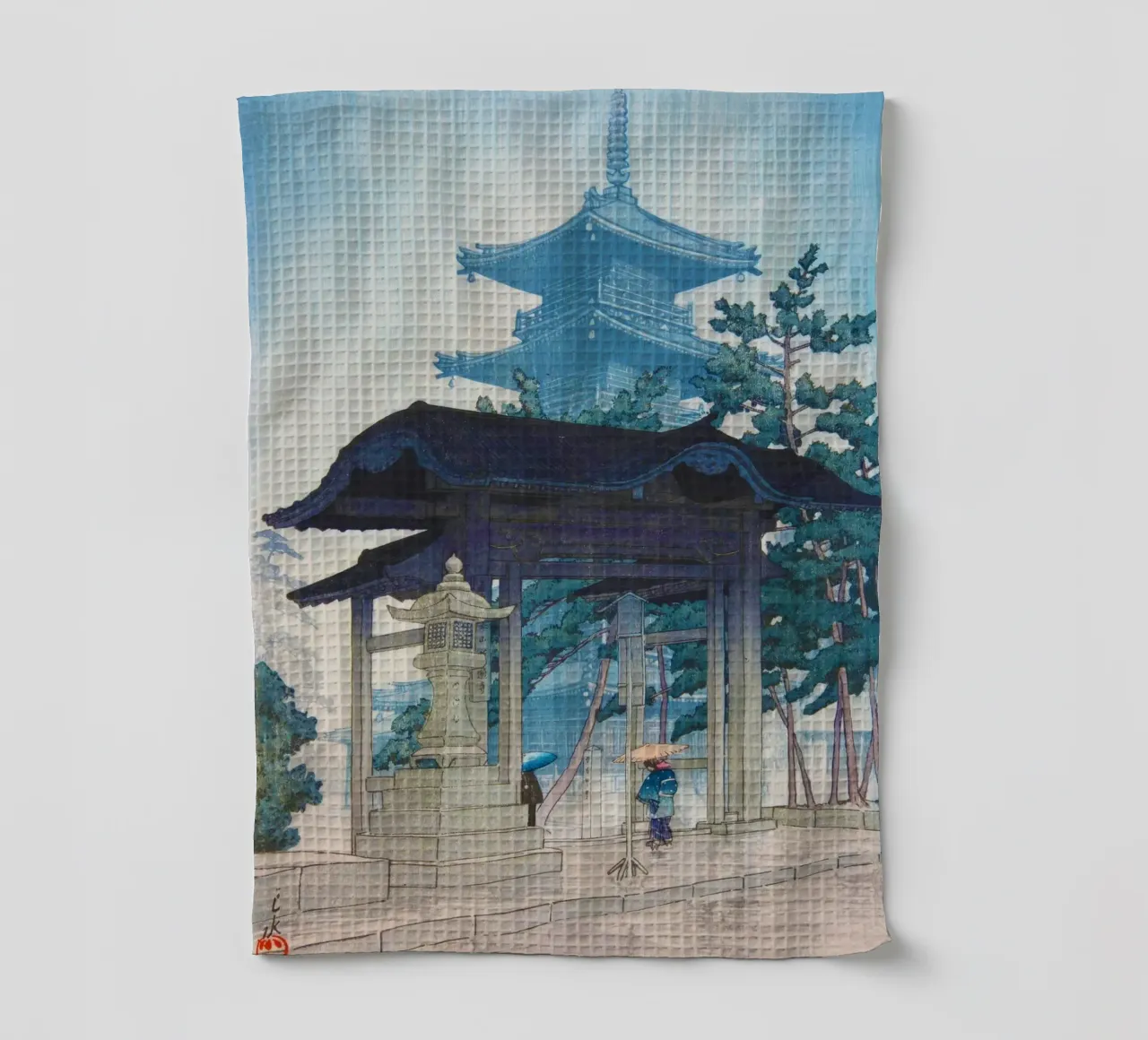 Zentsu-ji by Kawase Hasui canovaccio da cucina da Chérie Prints