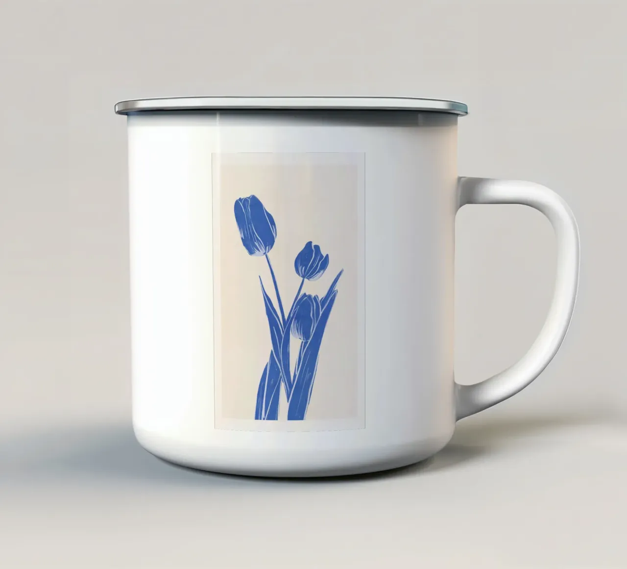 Tulipani blu tazza in smalto da M.A.Z.U.N.