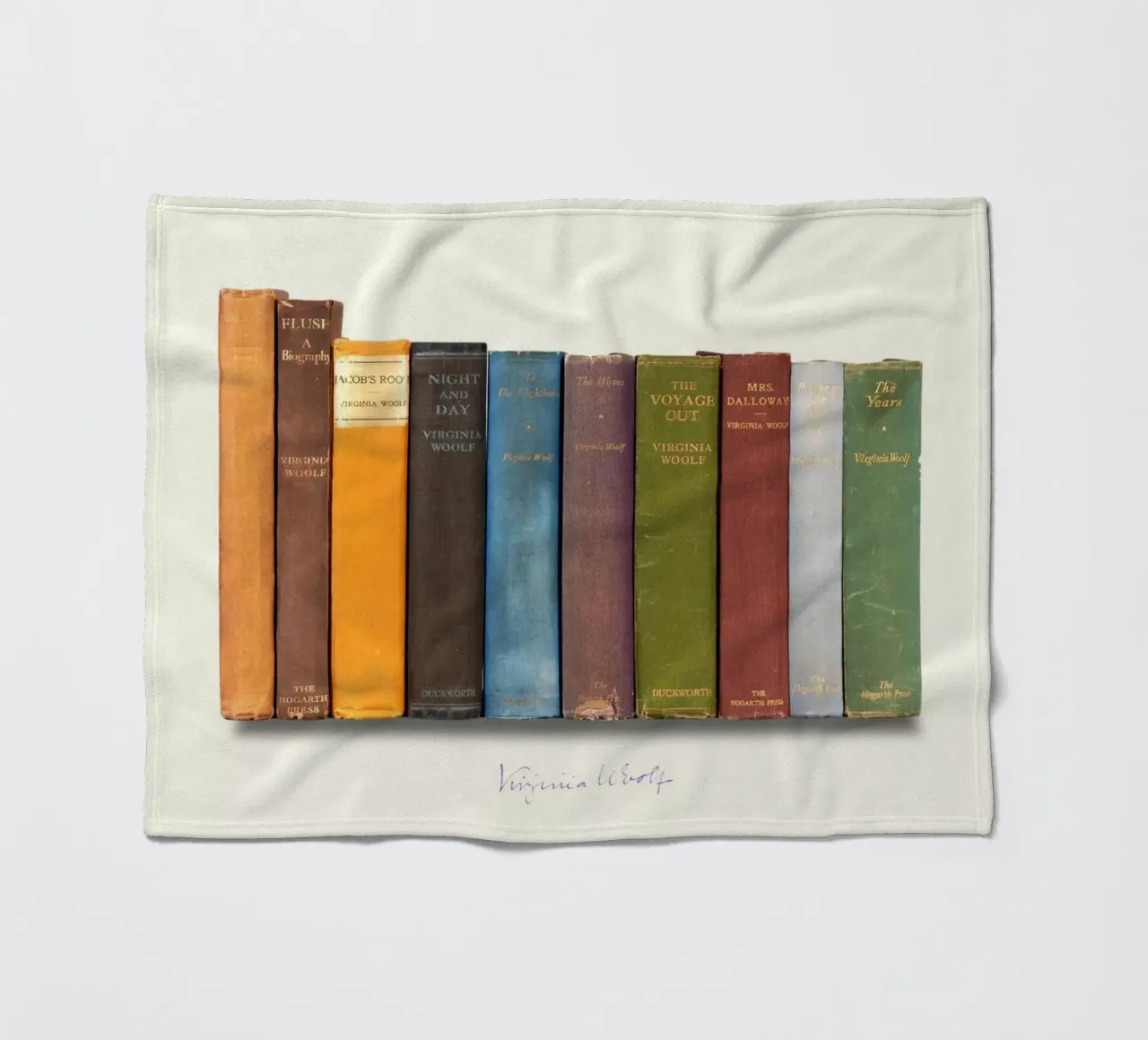 Virginia Woolf - First Editions Print fleece blanket by MissLiterarty