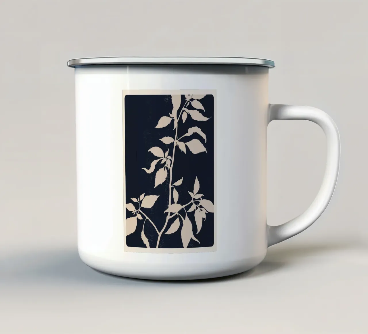 Silhouette botanica tazza in smalto da M.A.Z.U.N.