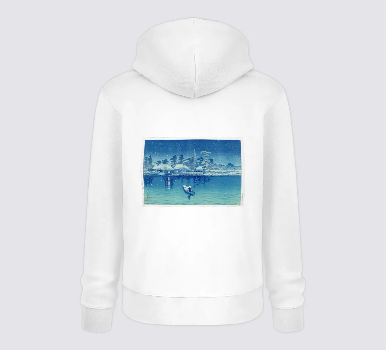 Ushibori by Kawase Hasui felpa con cappuccio da Haru Prints