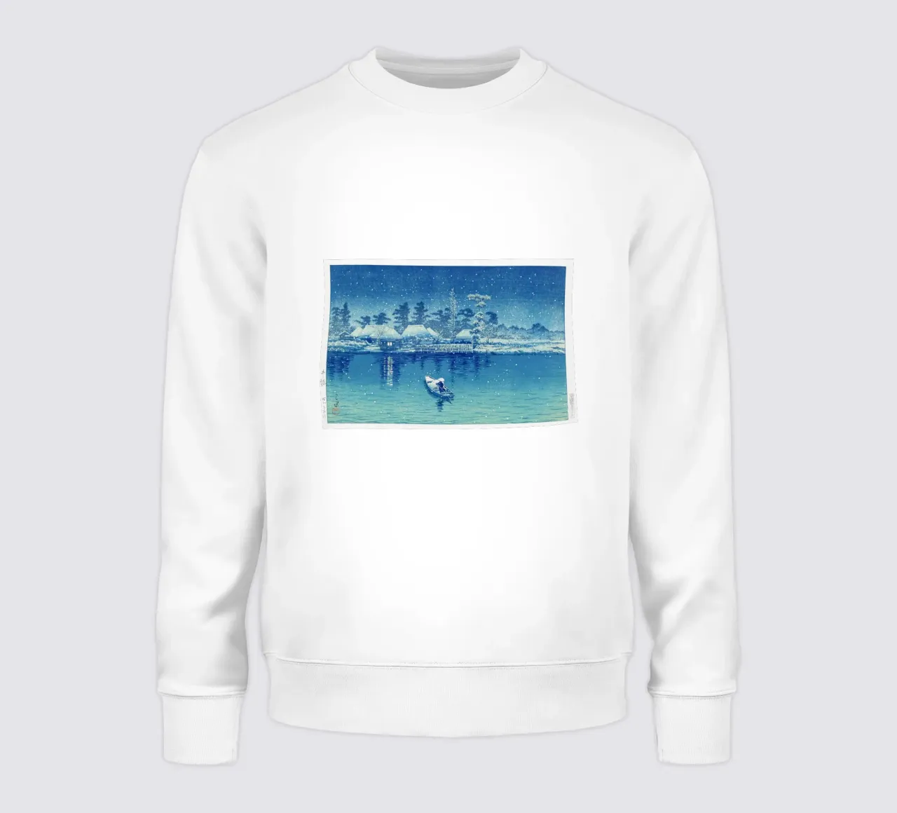 Ushibori by Kawase Hasui felpa da Haru Prints