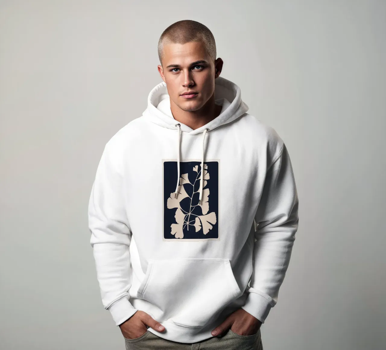 Silhouette botanica II felpa con cappuccio da M.A.Z.U.N.