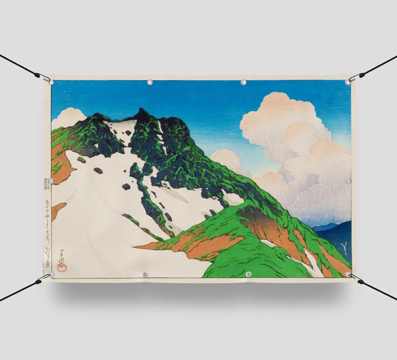 View of Asahigadake from Mount Haku by Kawase Hasui telo in pvc da Haru Prints