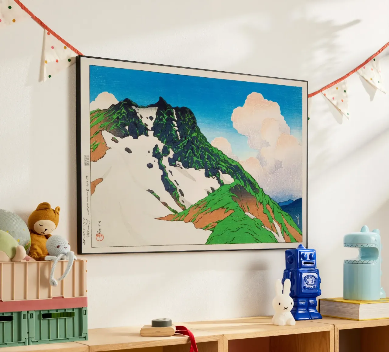 View of Asahigadake from Mount Haku by Kawase Hasui alluminio dibond da Haru Prints