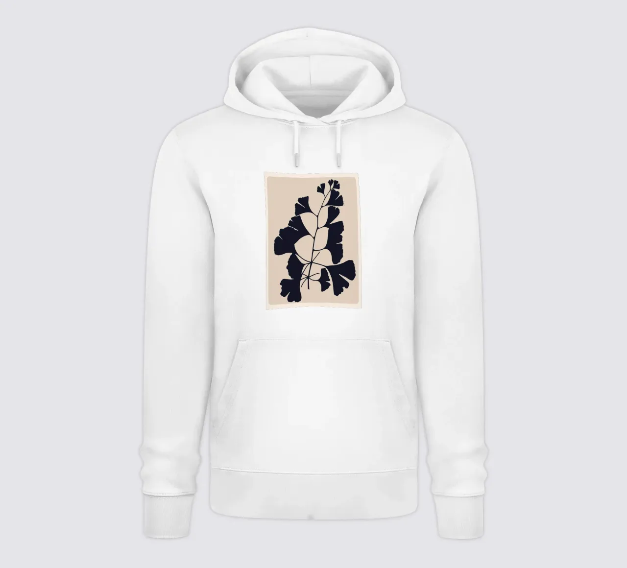 Silhouette di ginkgo felpa con cappuccio da M.A.Z.U.N.