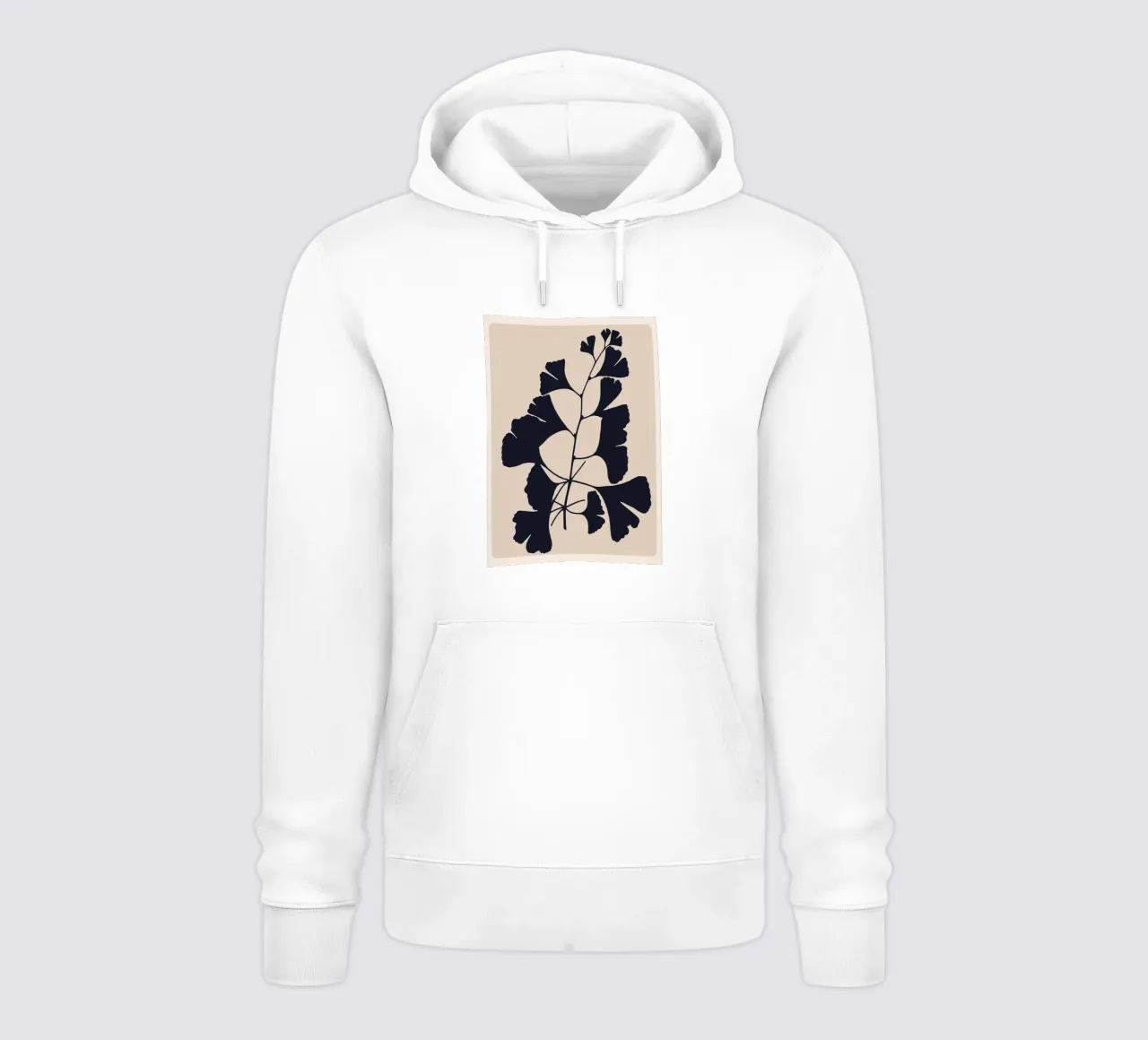 Silhouette di ginkgo felpa con cappuccio da M.A.Z.U.N.