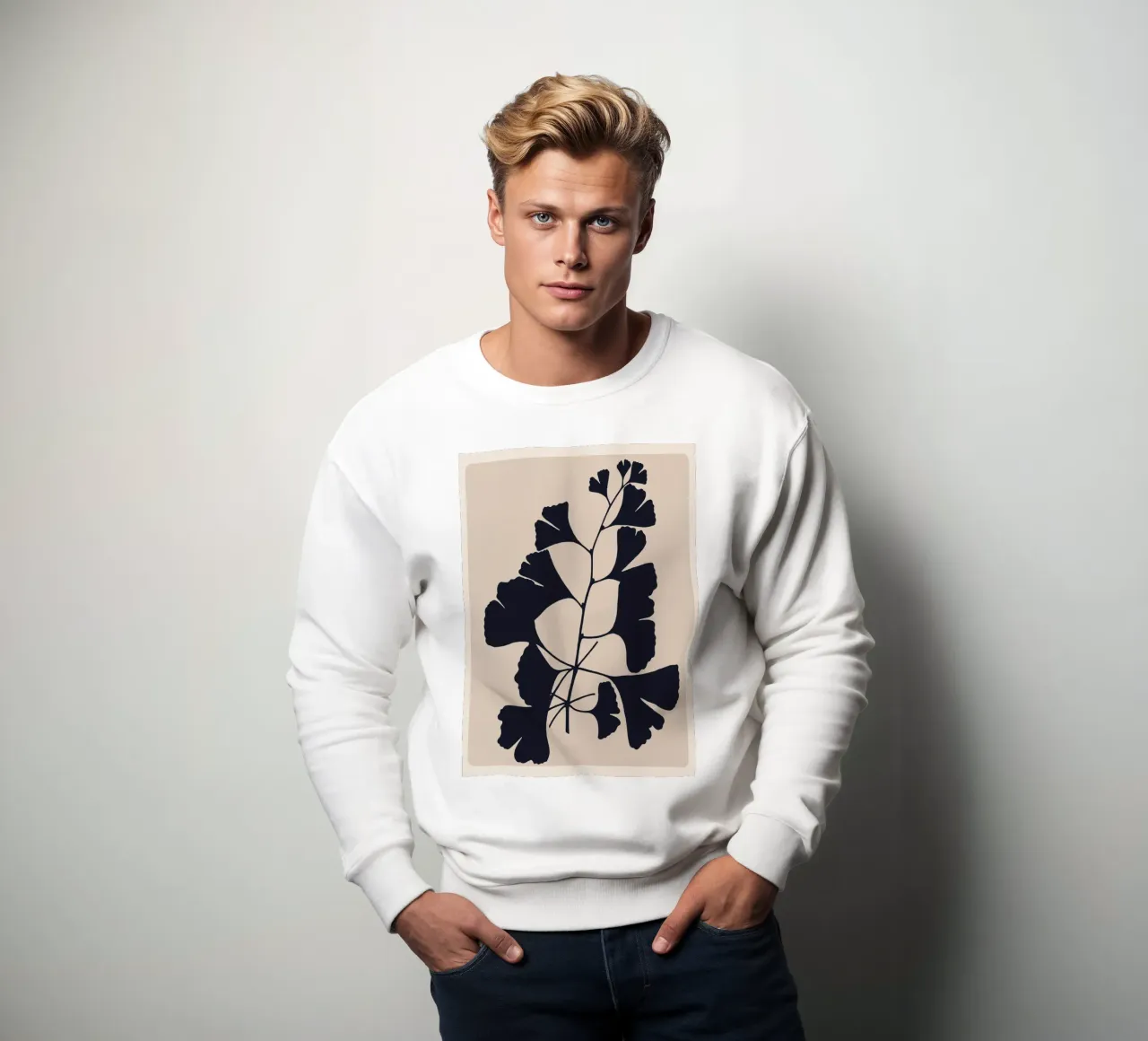 Silhouette di ginkgo felpa da M.A.Z.U.N.