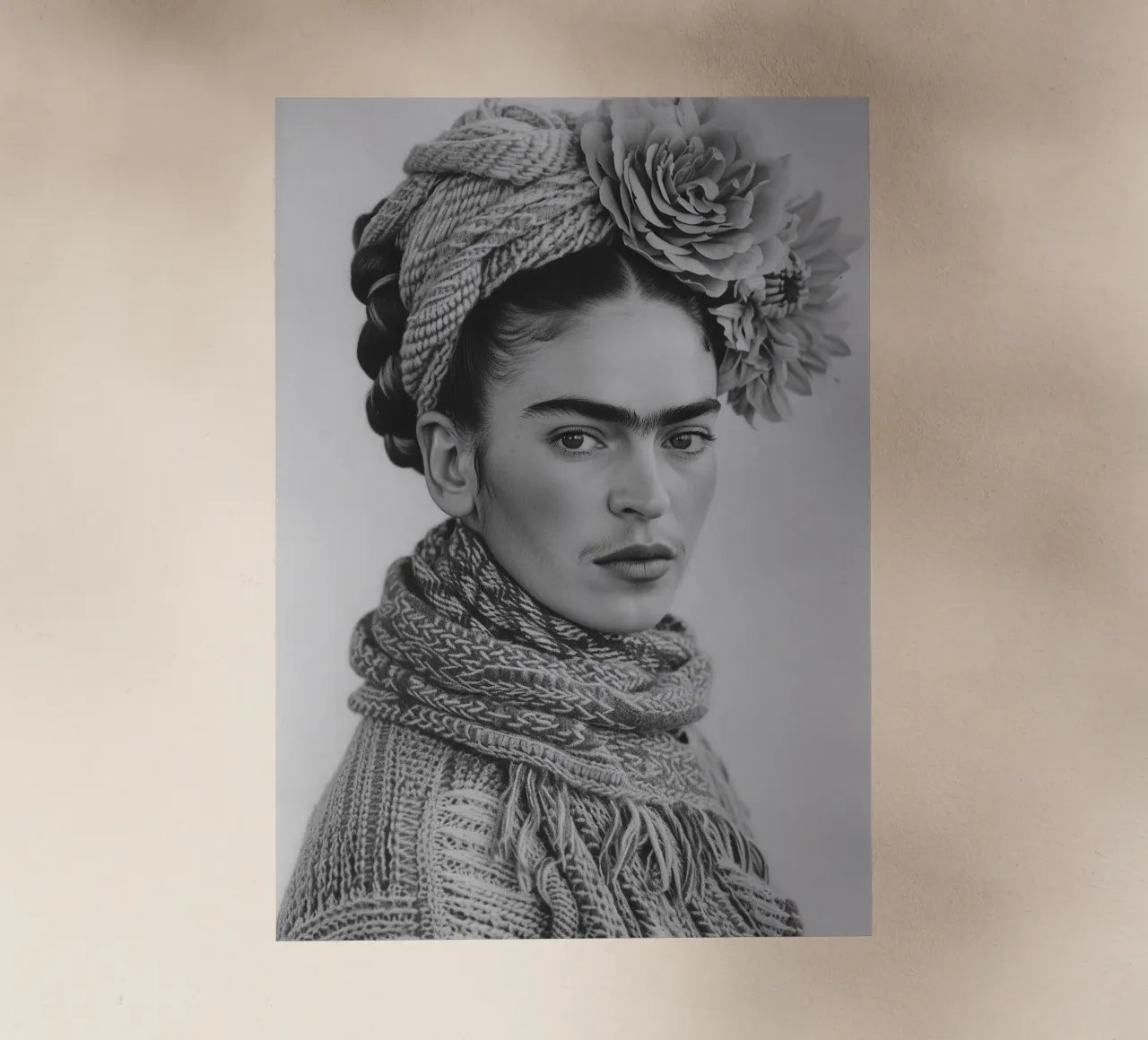 Frida Kahlo "Expression of Resilience" pellicola backlit da Fantasias Florales