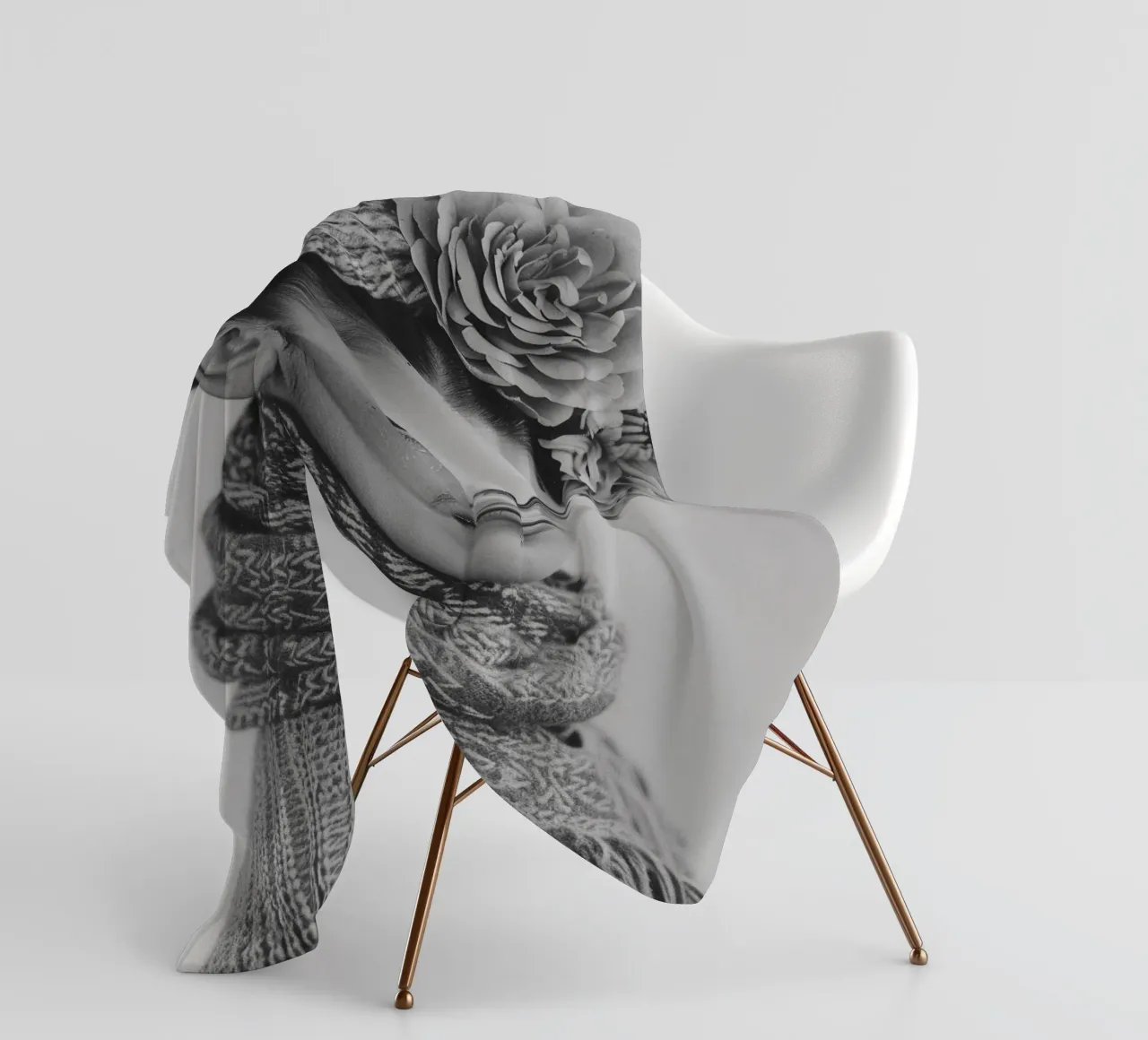 Frida Kahlo "Expression of Resilience" coperta in pile da Fantasias Florales