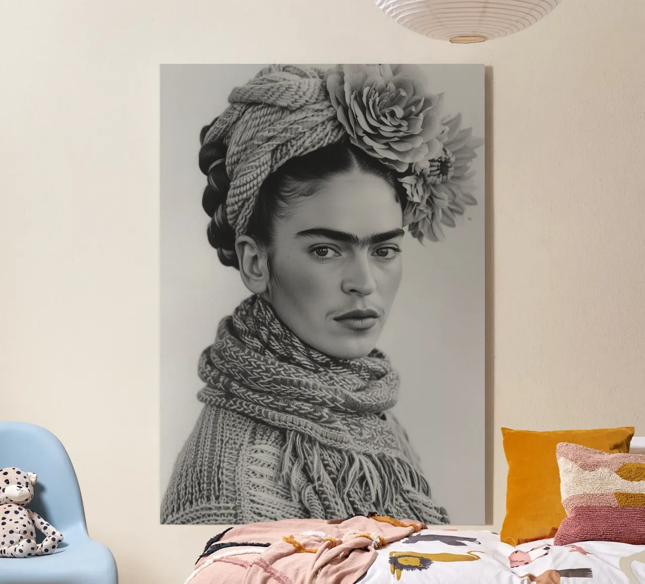 Frida Kahlo "Expression of Resilience" plexiglass da Fantasias Florales